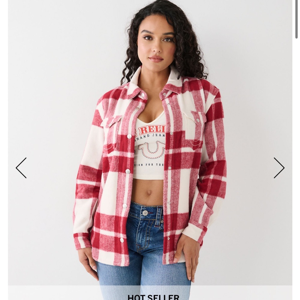 TRUE RELIGION PLAID SHACKET *sold